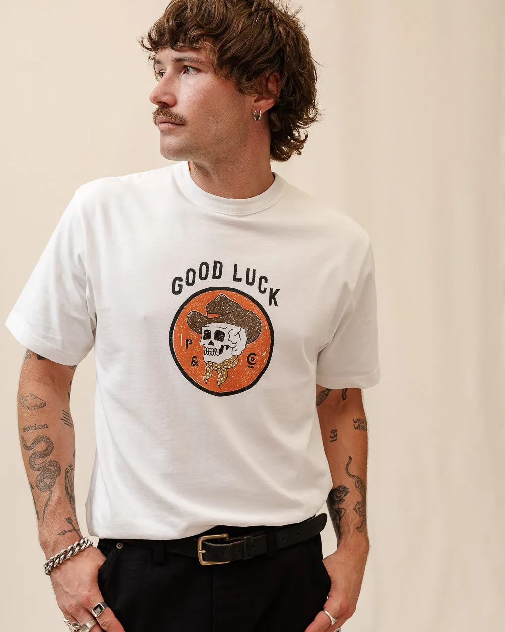 Good Luck T-Shirt - Off White sold by P & Co product image thumbnail 4