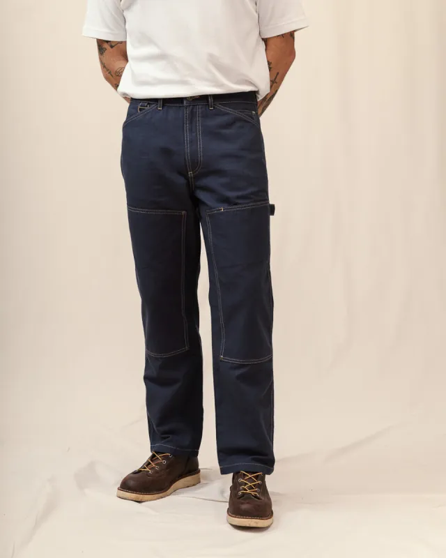 Garage Double Knee Pants - Navy sold by P & Co