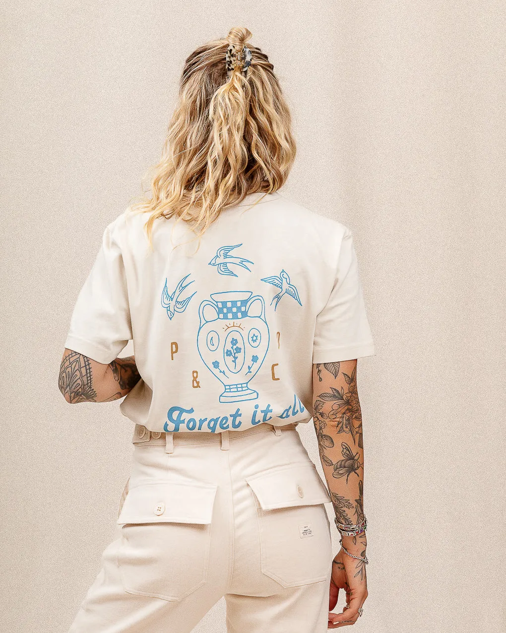 Forget It All T-Shirt - Bone sold by P & Co