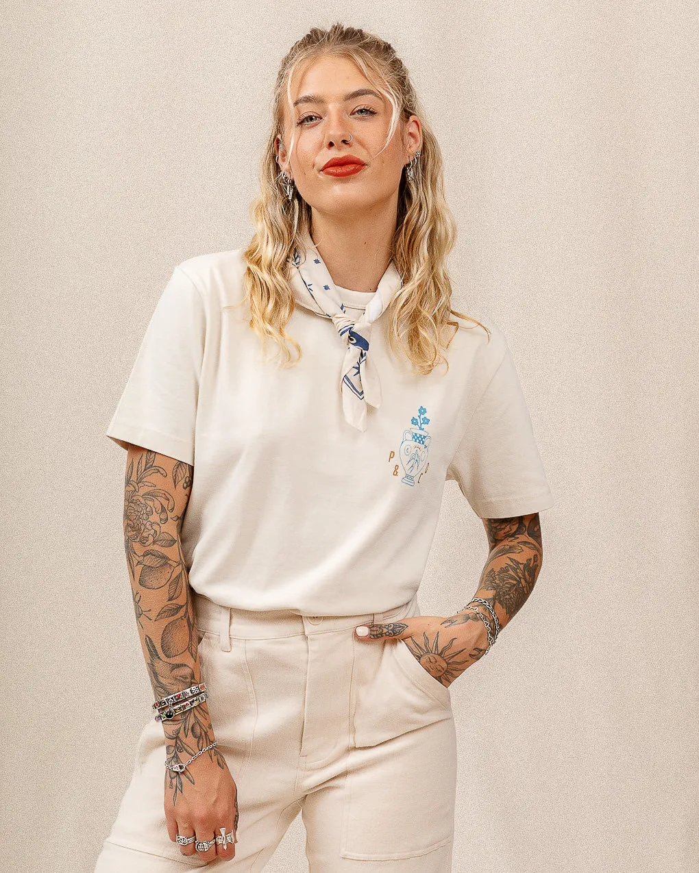 Forget It All T-Shirt - Bone sold by P & Co product image thumbnail 3