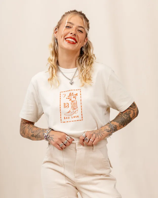 Bad Luck T-Shirt - Bone sold by P & Co