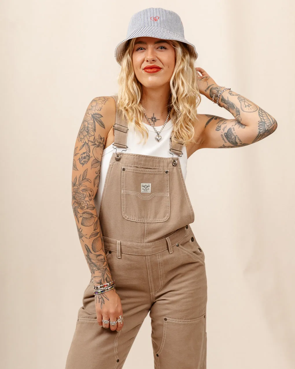 Albion Carpenter Overalls - Stone sold by P & Co product image thumbnail 5