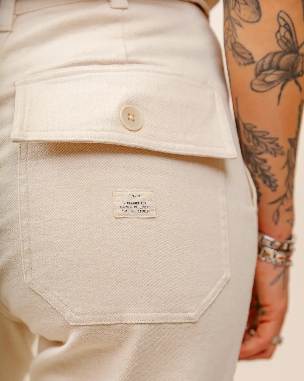 Service Fatigue Pants - Ecru sold by P & Co product image thumbnail 4