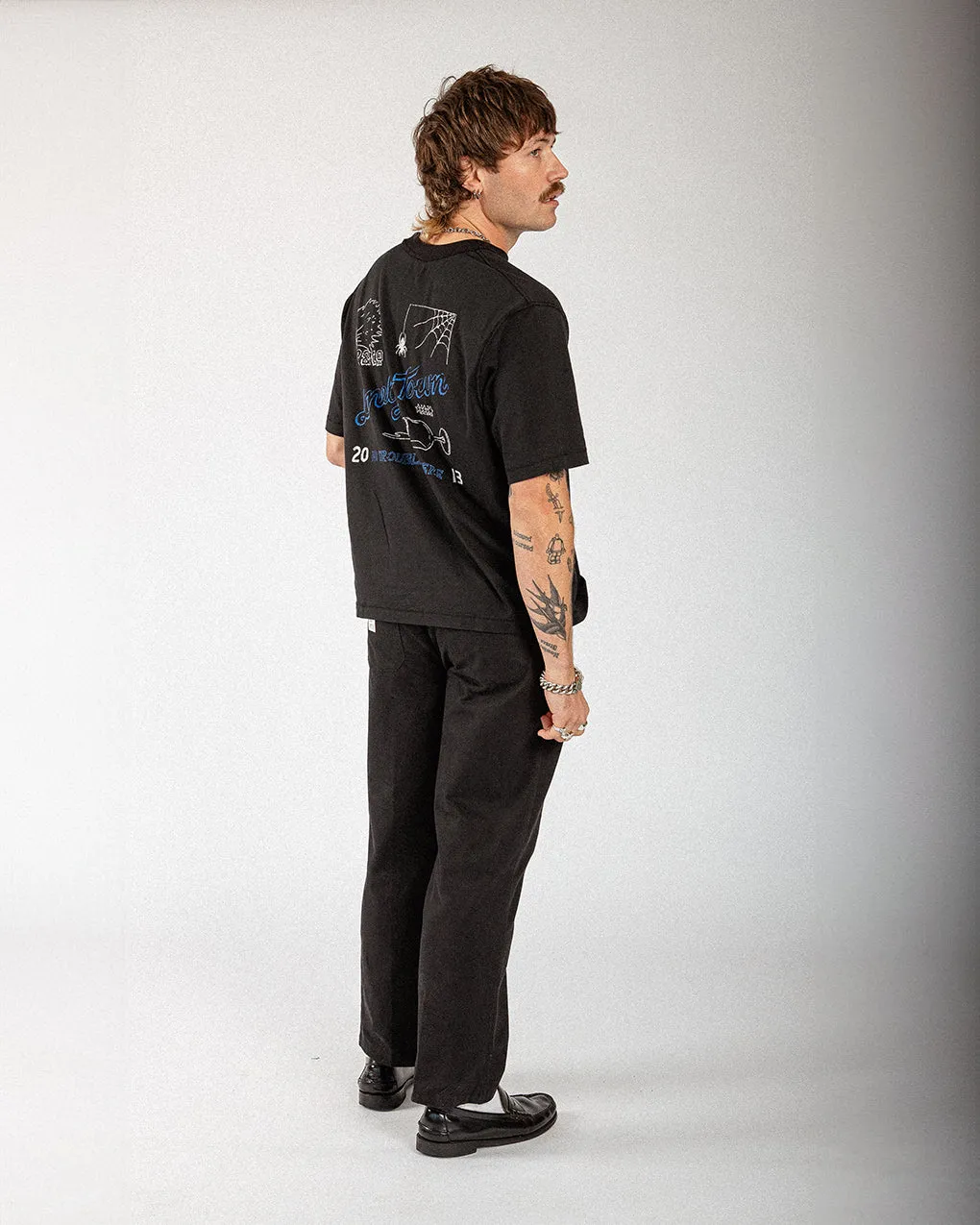 No Trouble Here Boxy T-Shirt - Washed Black sold by P & Co product image thumbnail 4