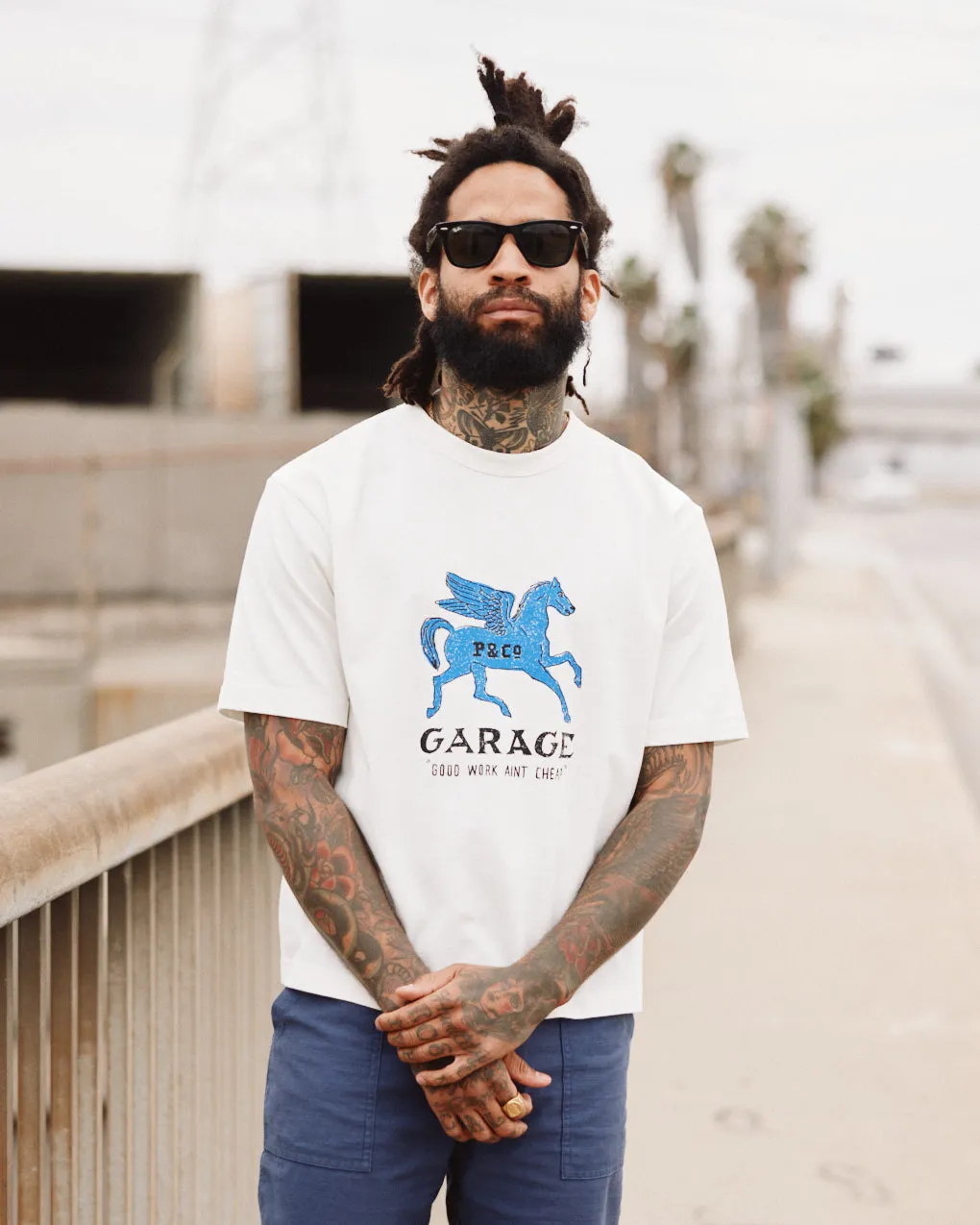 Garage Boxy T-Shirt - Off White sold by P & Co