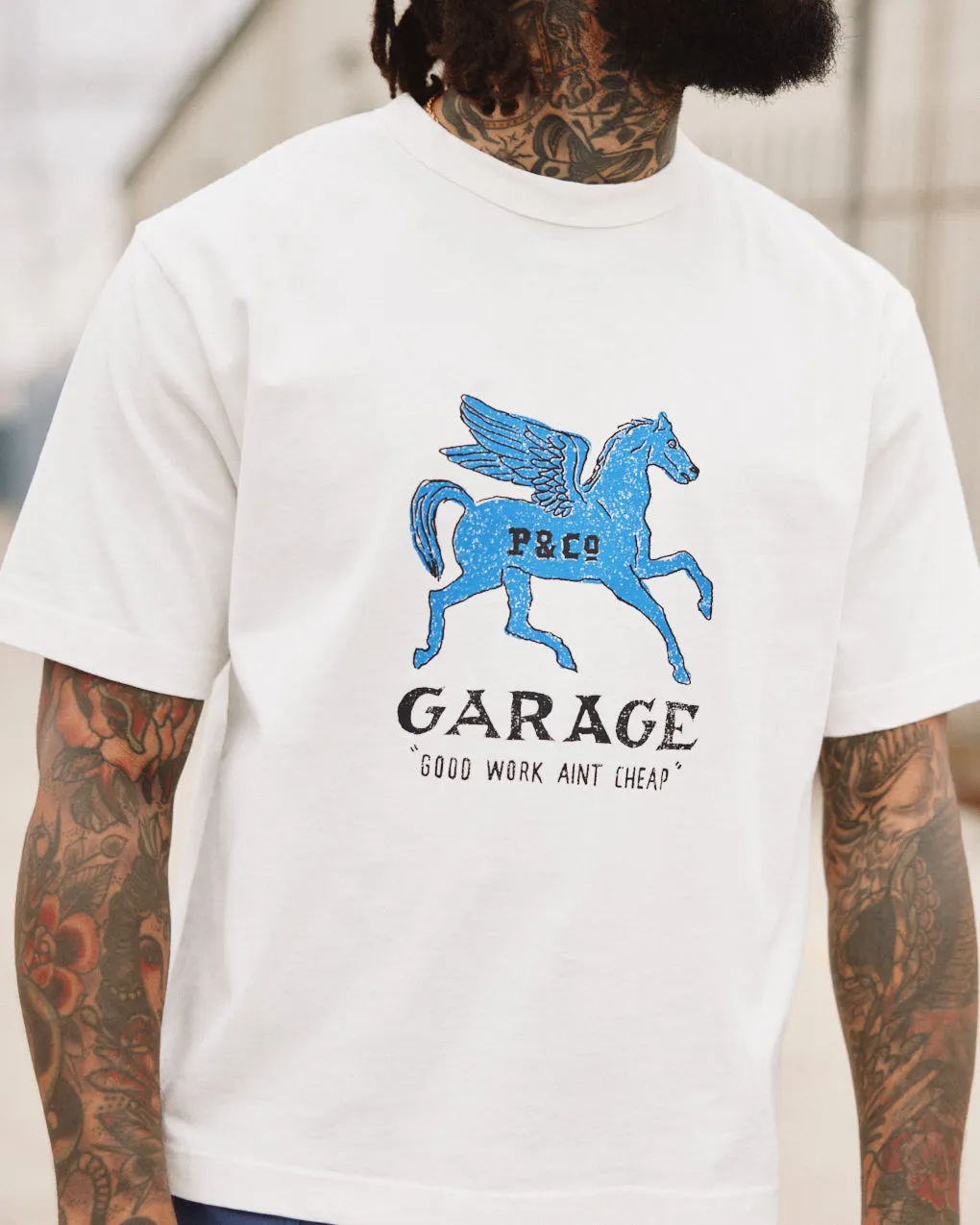 Garage Boxy T-Shirt - Off White sold by P & Co product image thumbnail 3