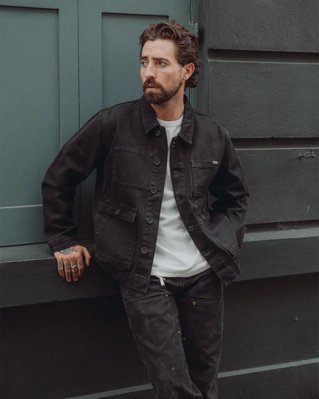 Colmore Chore Jacket - Washed Black sold by P & Co