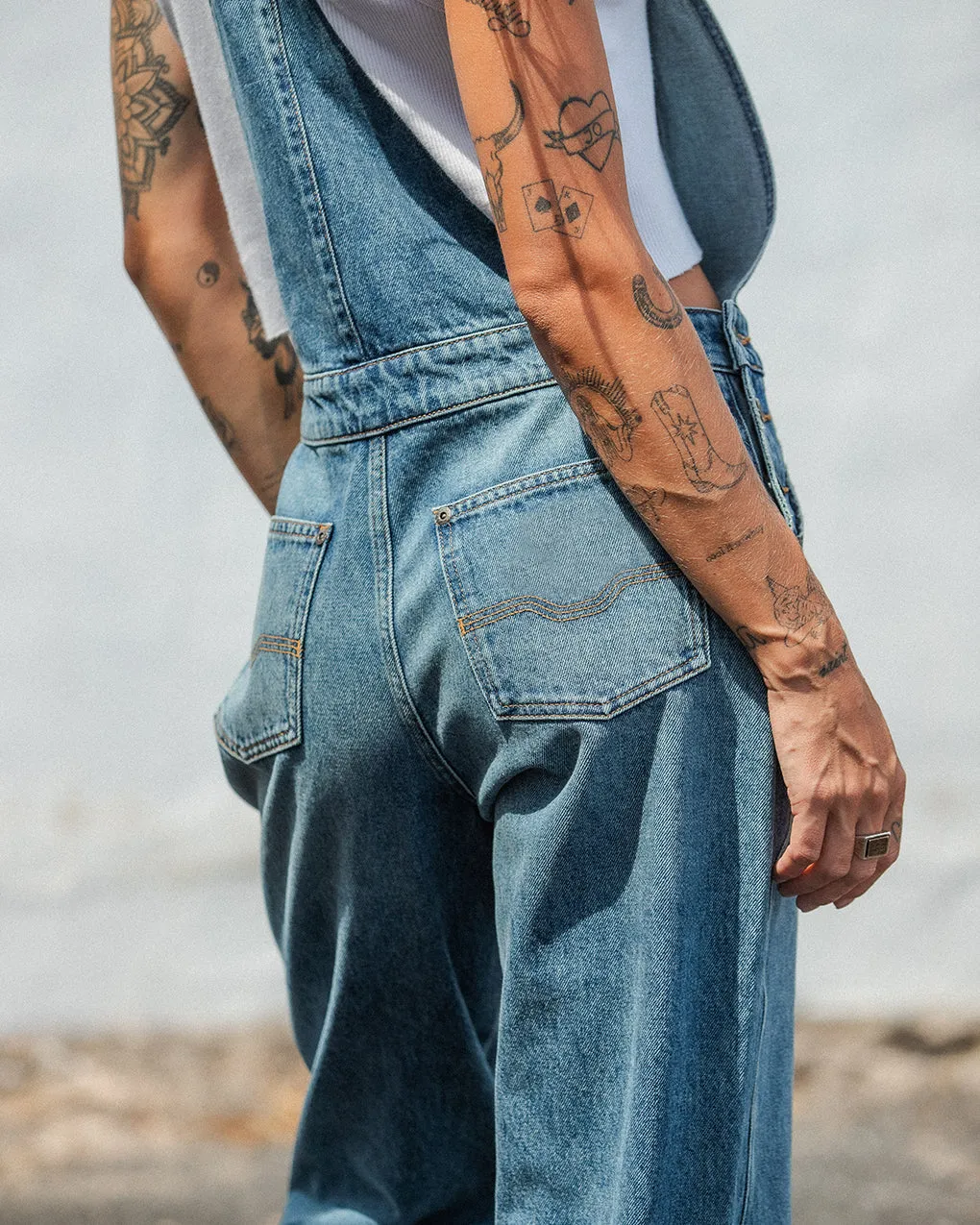 Dexy Dungarees - Washed Denim sold by P & Co product image thumbnail 4