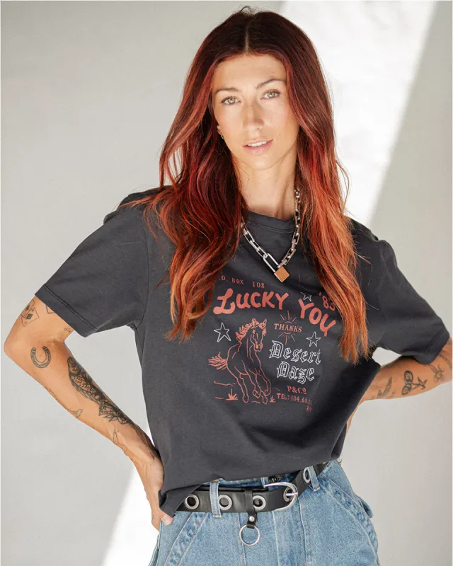 Desert Daze T-Shirt - Heavy Washed Black sold by P & Co
