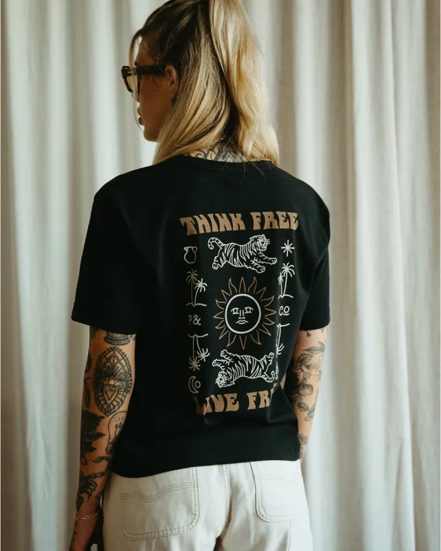 Think Free T-Shirt - Washed Black sold by P & Co