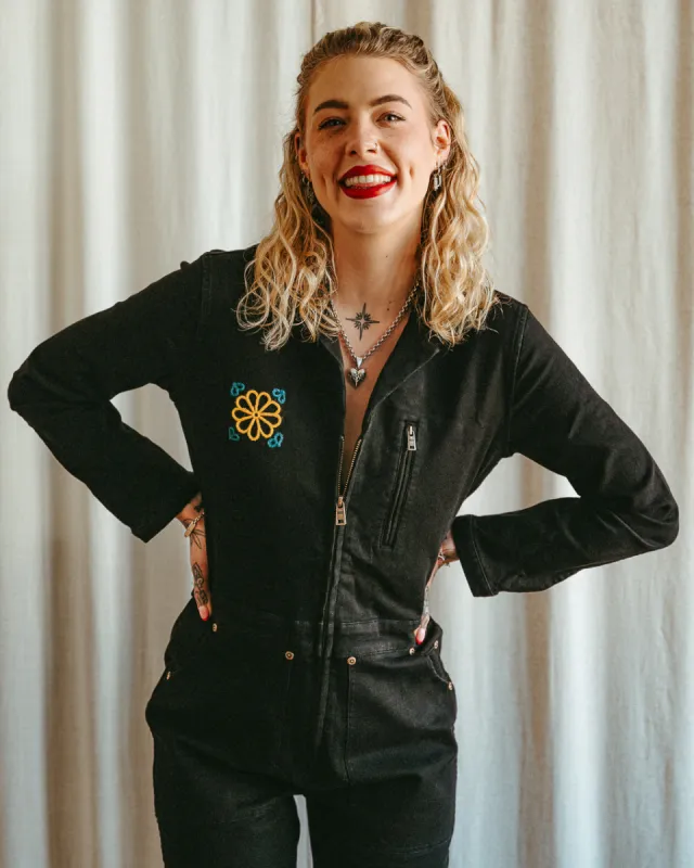 Athens Boilersuit - Washed Black sold by P & Co