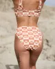 Sundial High Waisted Bikini Brief - Off White / Orange sold by P & Co