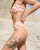 Sundial High Waisted Bikini Brief - Off White / Orange sold by P & Co