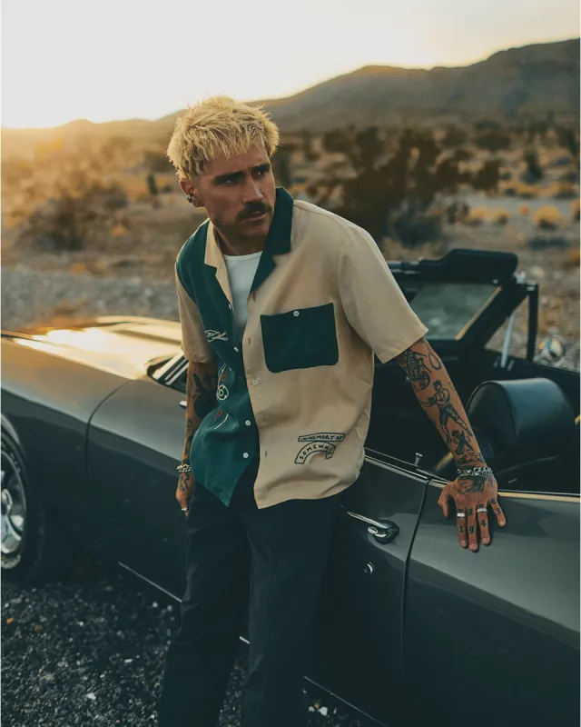 In Memory Of Somewhere Bowling Shirt sold by P & Co