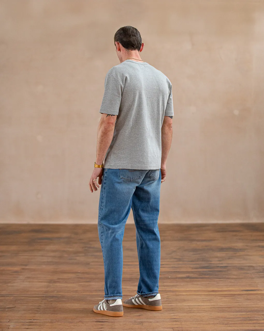 Crafted Heavyweight T-Shirt - Grey Melange sold by P & Co product image thumbnail 5