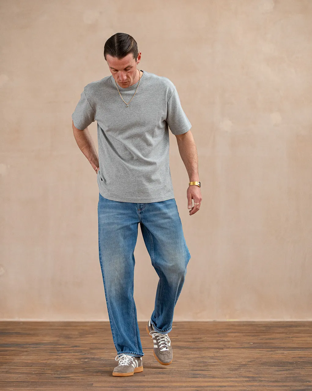 Crafted Heavyweight T-Shirt - Grey Melange sold by P & Co product image thumbnail 4