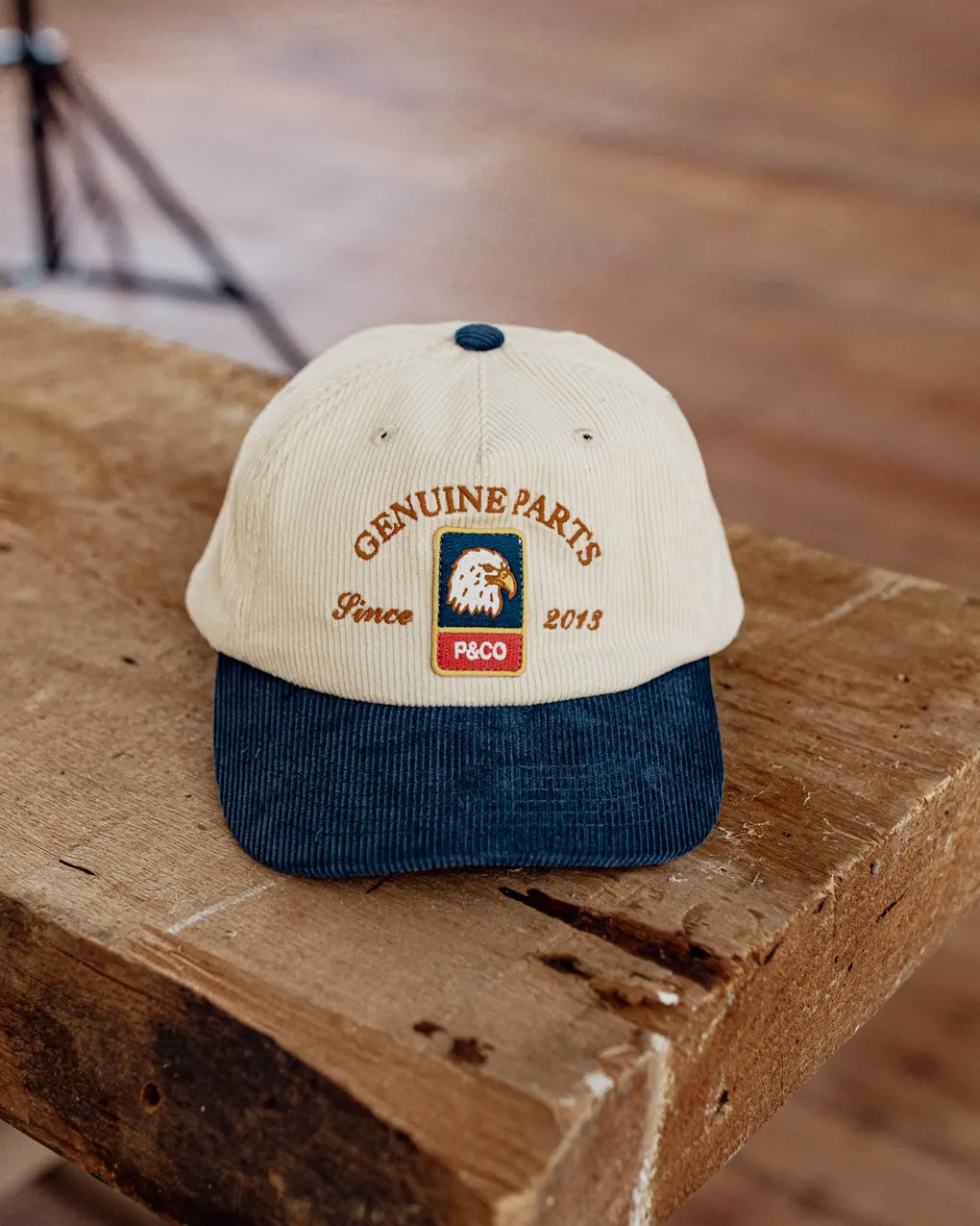 Genuine Parts Corduroy 5 Panel - Blue & Stone sold by P & Co