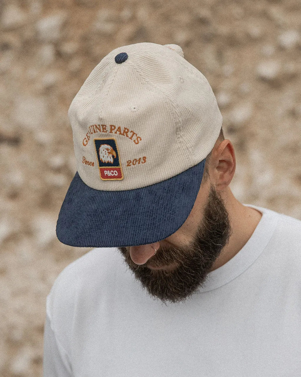 Genuine Parts Corduroy 5 Panel - Blue & Stone sold by P & Co product image thumbnail 2