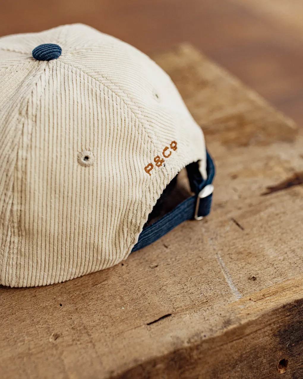Genuine Parts Corduroy 5 Panel - Blue & Stone sold by P & Co product image thumbnail 3