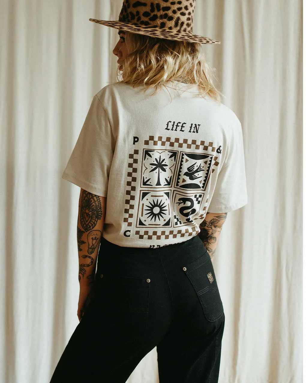 Life in Balance T-Shirt - Bone sold by P & Co