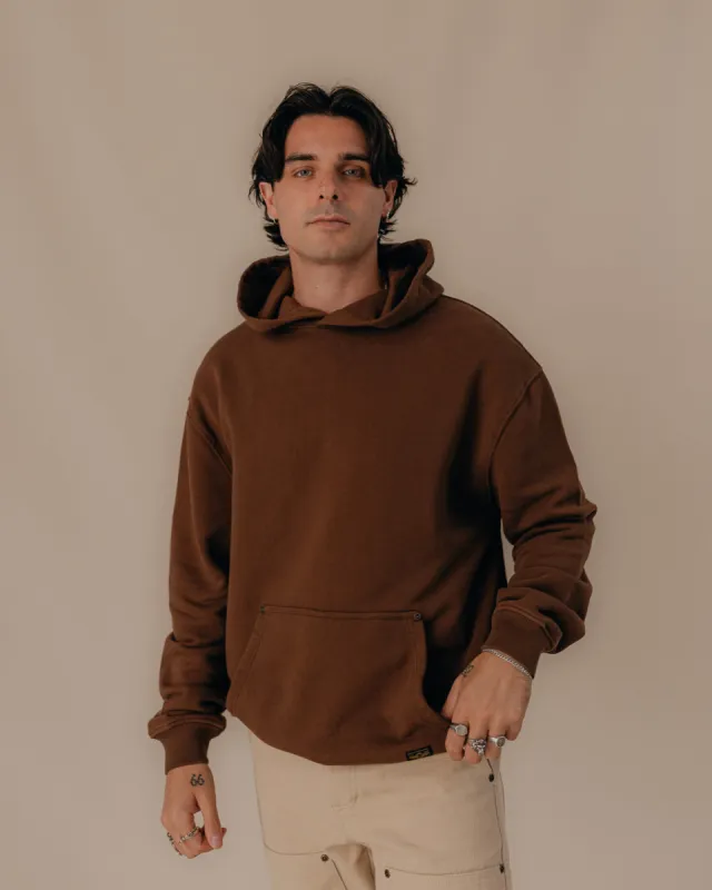 Carver Heavy Workwear Hoodie - Cocoa Brown made by P & Co