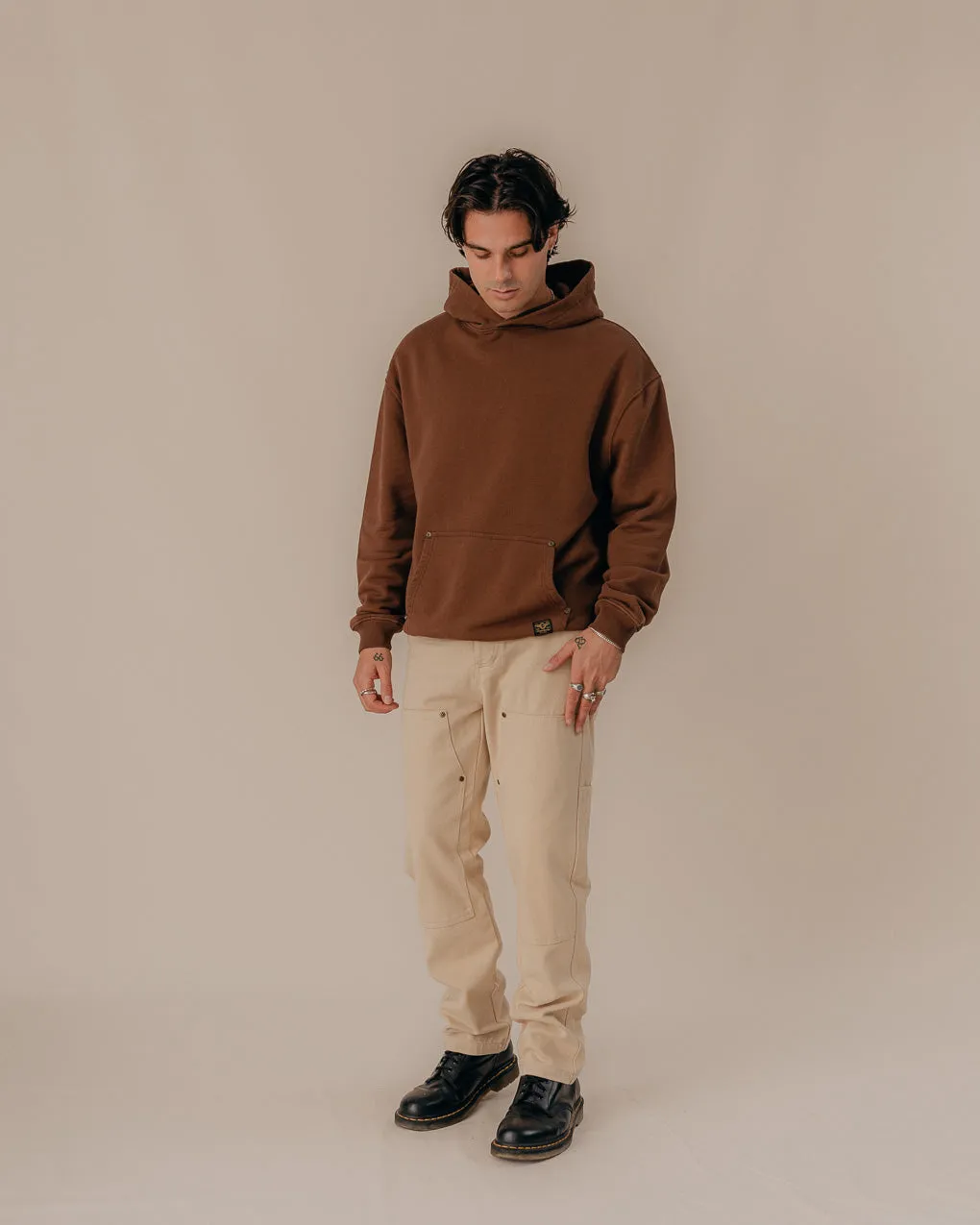 Carver Heavy Workwear Hoodie - Cocoa Brown sold by P & Co product image thumbnail 2