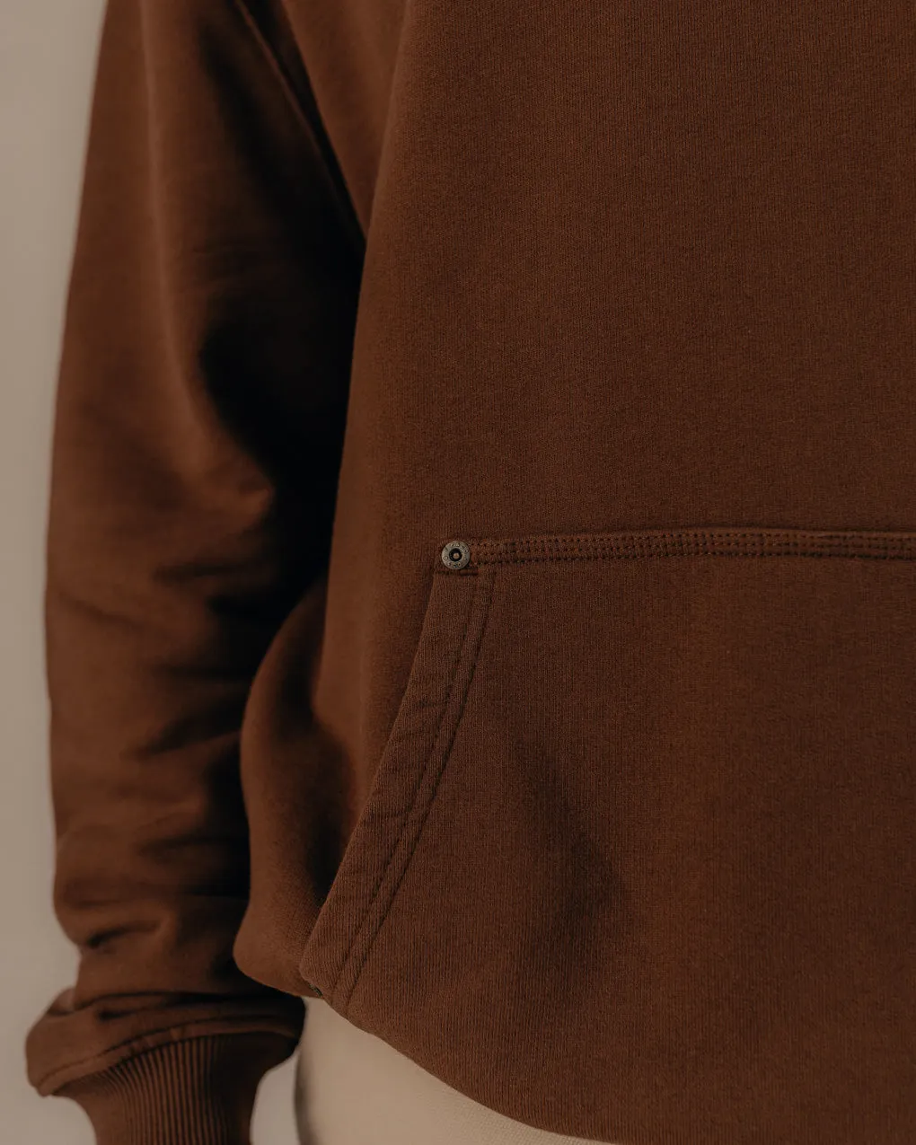 Carver Heavy Workwear Hoodie - Cocoa Brown sold by P & Co product image thumbnail 3