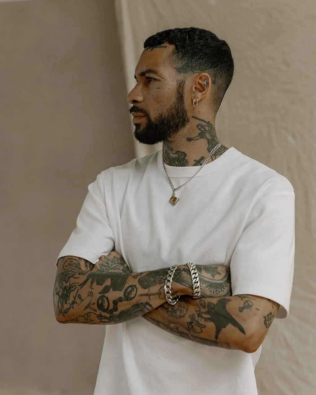 Crafted Heavyweight T-Shirt - White sold by P & Co product image thumbnail 5