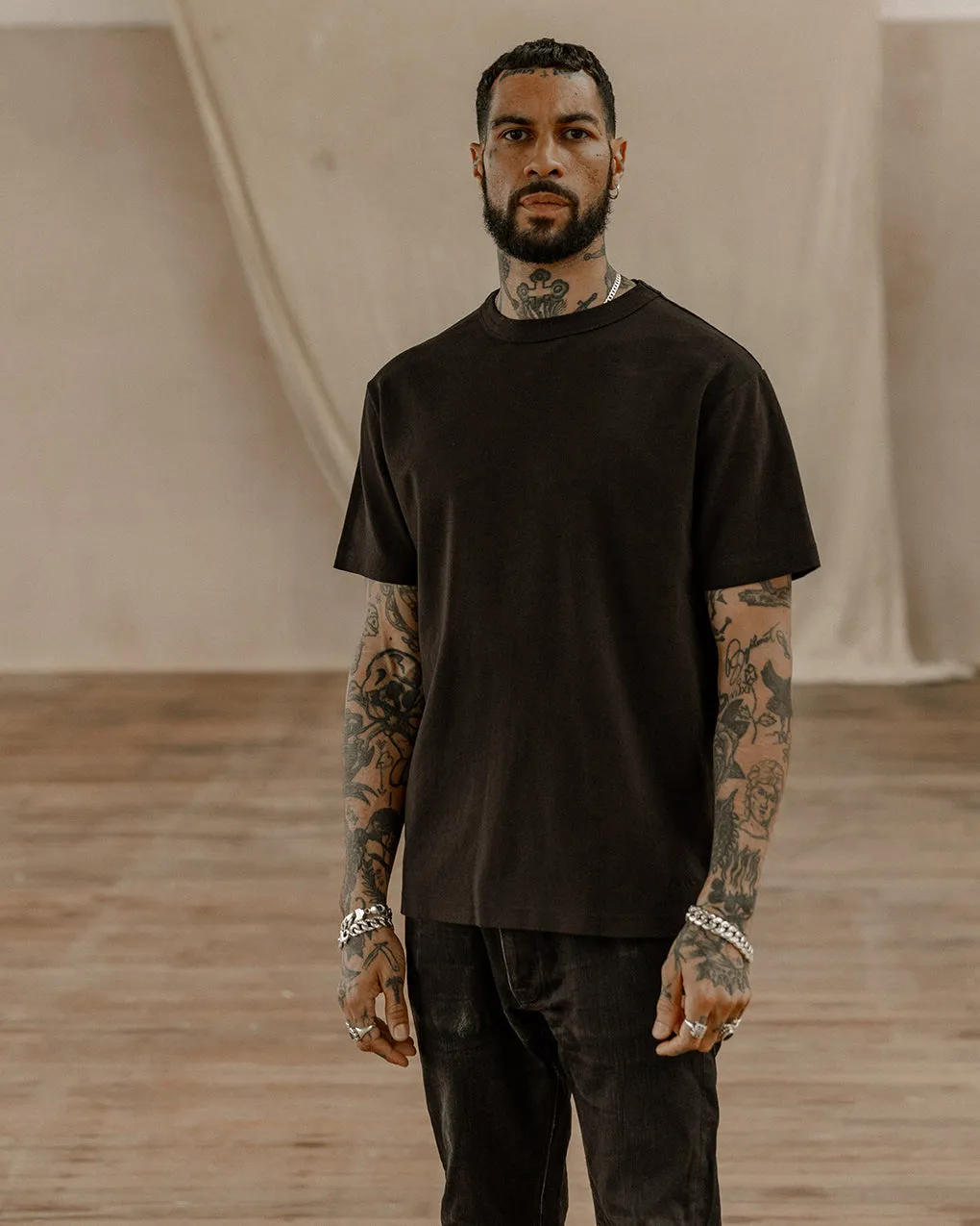 Crafted Heavyweight T-Shirt - Washed Black sold by P & Co