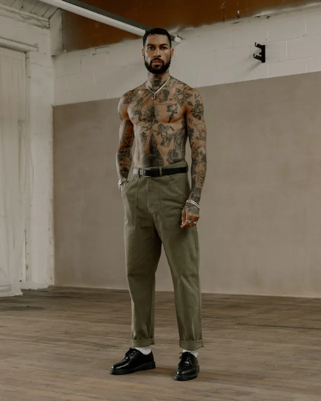 Service Fatigue Pants - Olive sold by P & Co