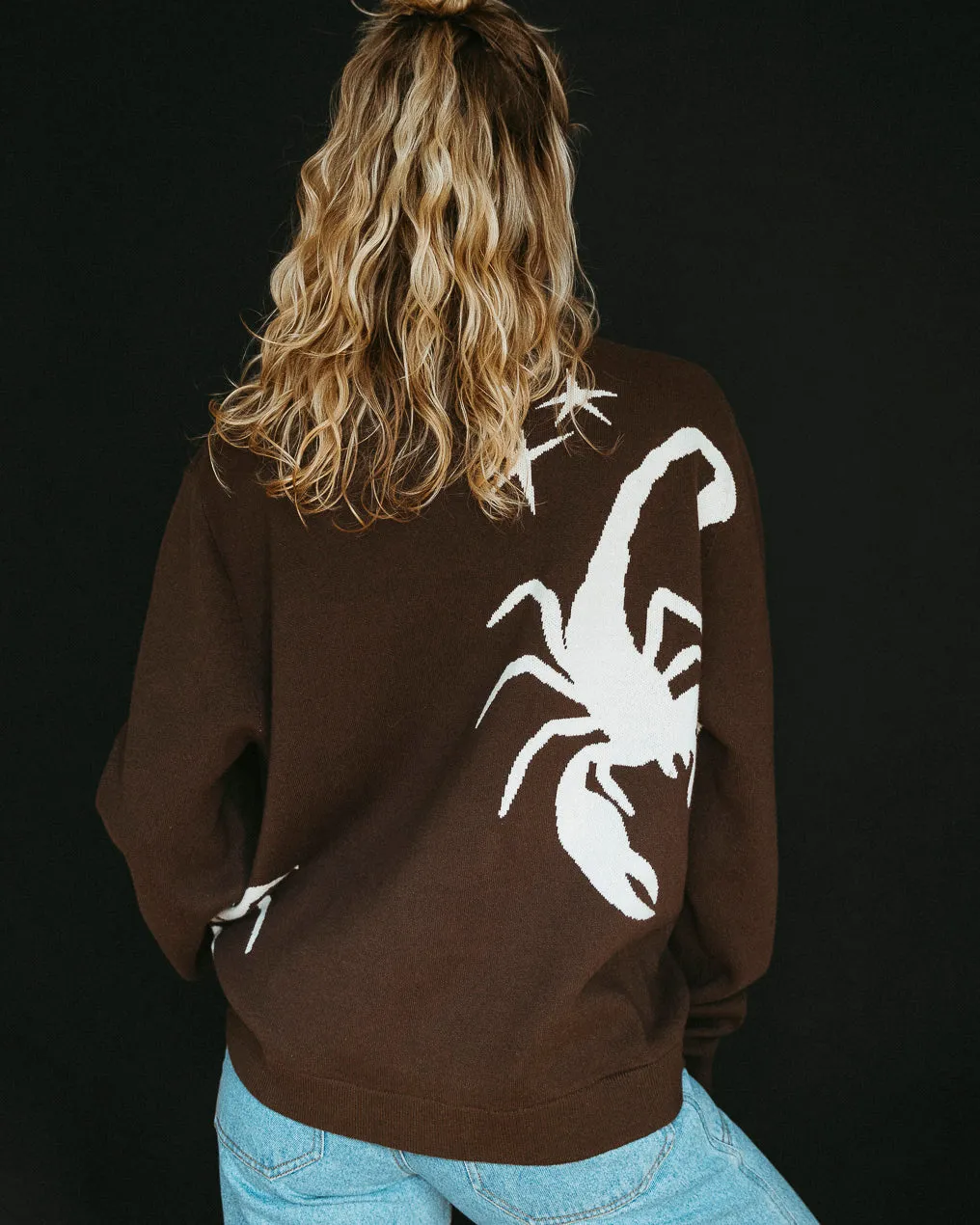 Sinners Knit Jumper - Brown sold by P & Co product image thumbnail 4