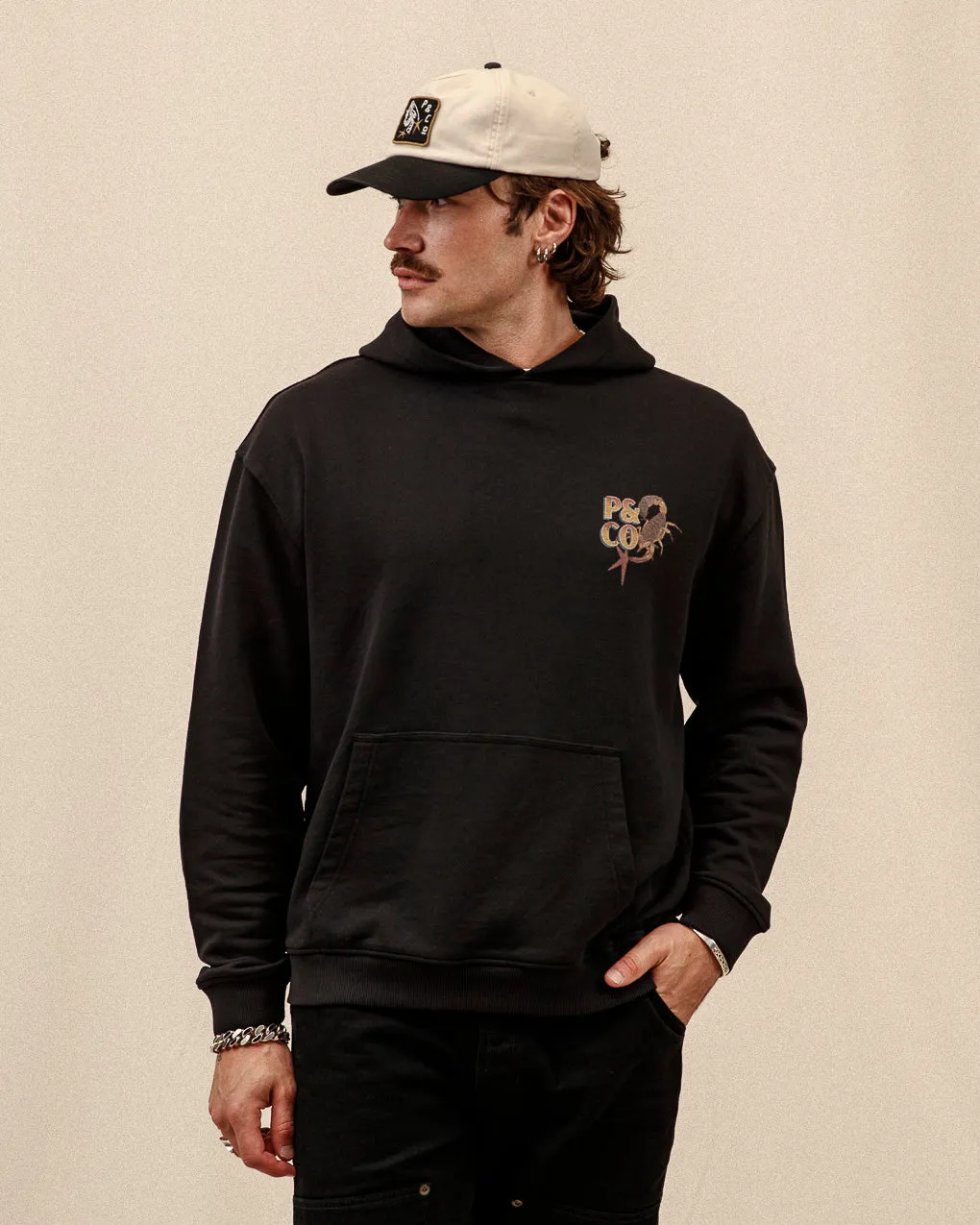 Sinners Club Hoodie - Washed Black sold by P & Co product image thumbnail 4