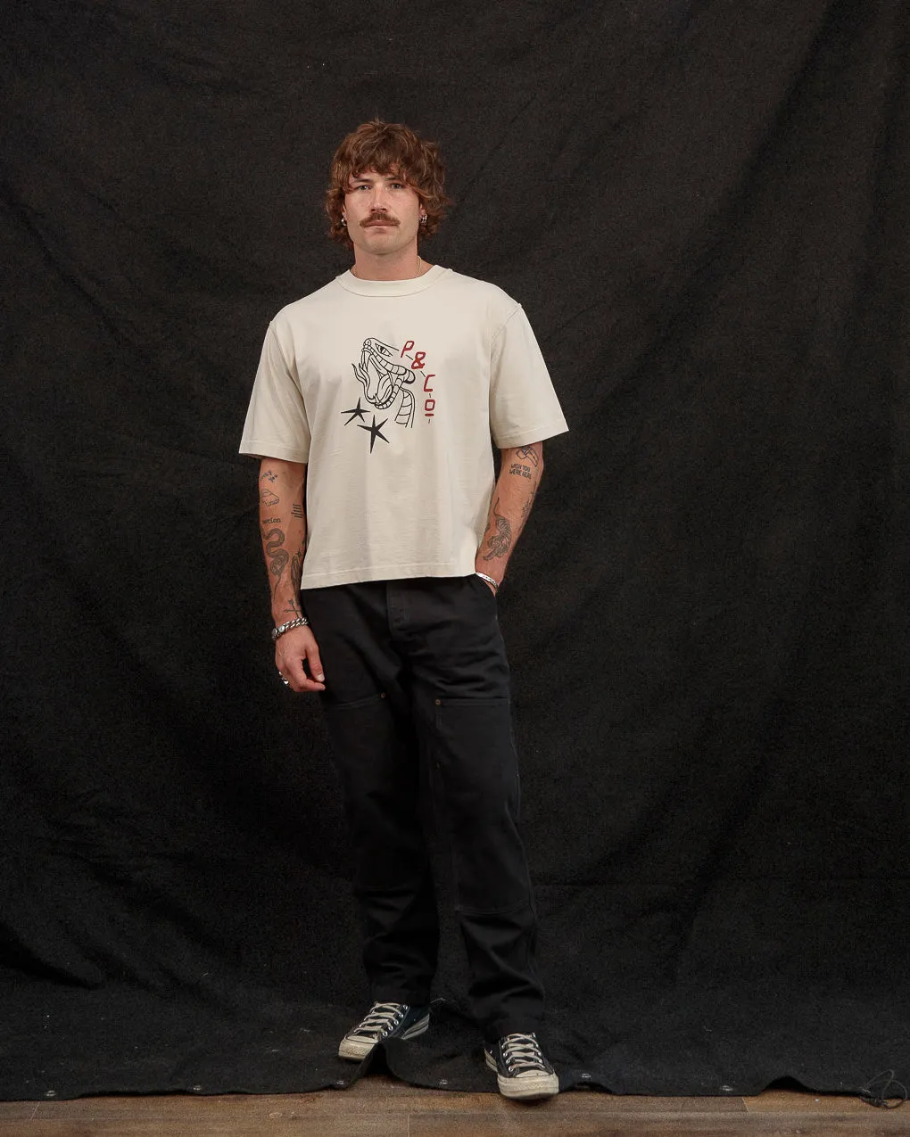 Snake Bite Boxy T-Shirt - Bone sold by P & Co product image thumbnail 5