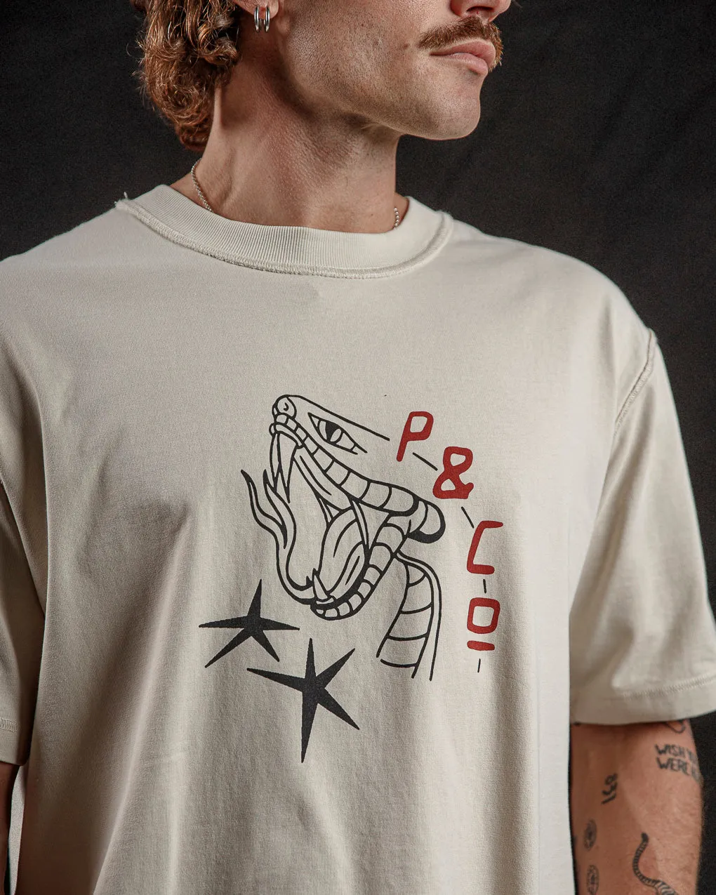 Snake Bite Boxy T-Shirt - Bone sold by P & Co product image thumbnail 4