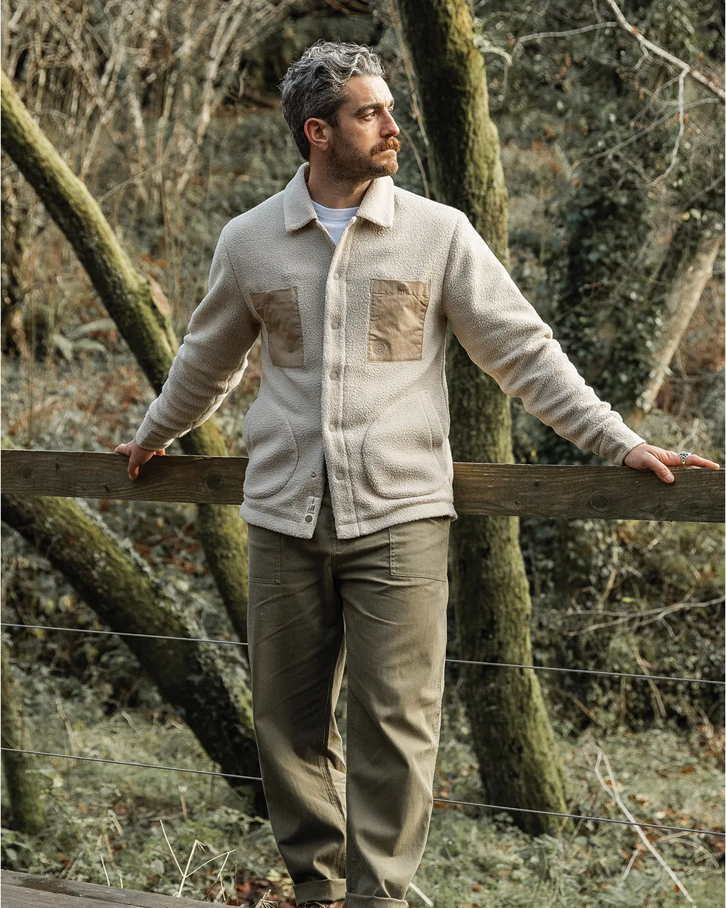 Tarn Fleece Overshirt - Ecru sold by P & Co product image thumbnail 3