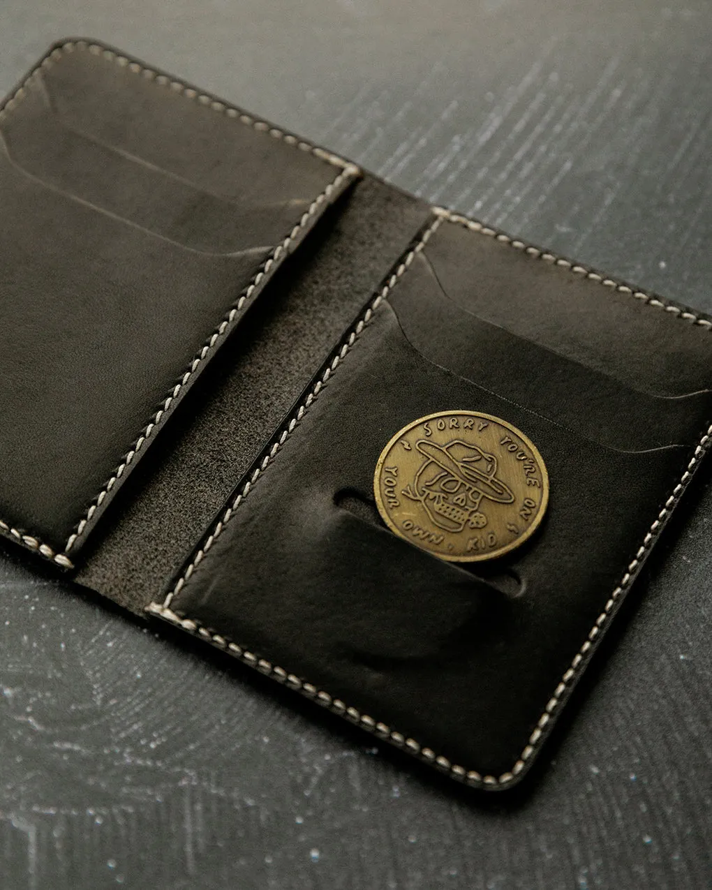 Good At Bad Decisions Leather Wallet - Black sold by P & Co product image thumbnail 3