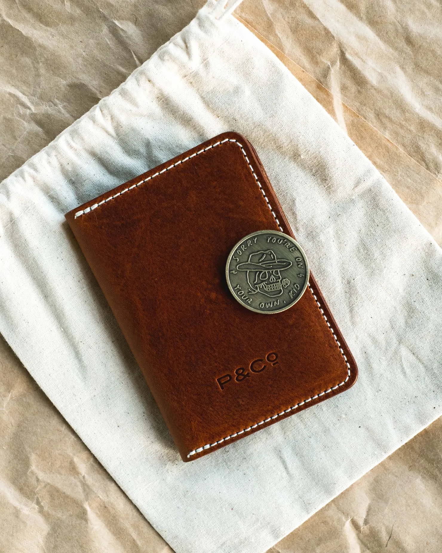 Good At Bad Decisions Leather Wallet sold by P & Co