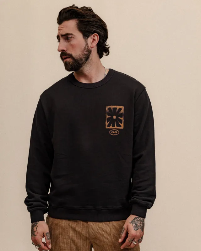 Time Will Tell Sweatshirt - Washed Black made by P & Co