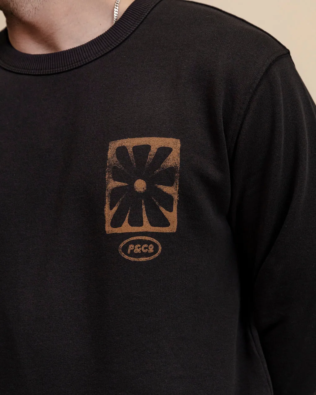 Time Will Tell Sweatshirt - Washed Black sold by P & Co product image thumbnail 3