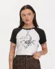 Hopeless Romantic Raglan T-Shirt - Off White & Washed Black sold by P & Co