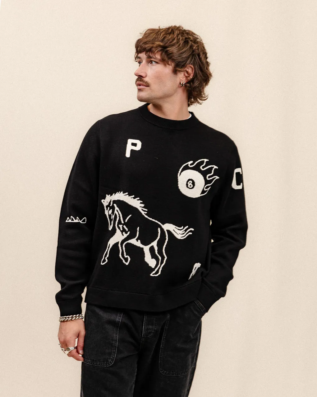 Flash Knit Jumper - Black sold by P & Co