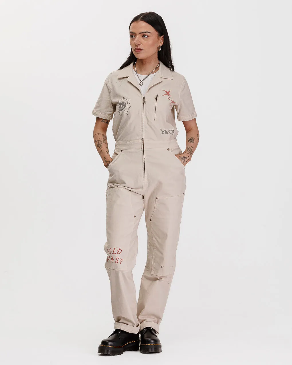 Chaos Carpenter Boilersuit - Vintage Bone sold by P & Co