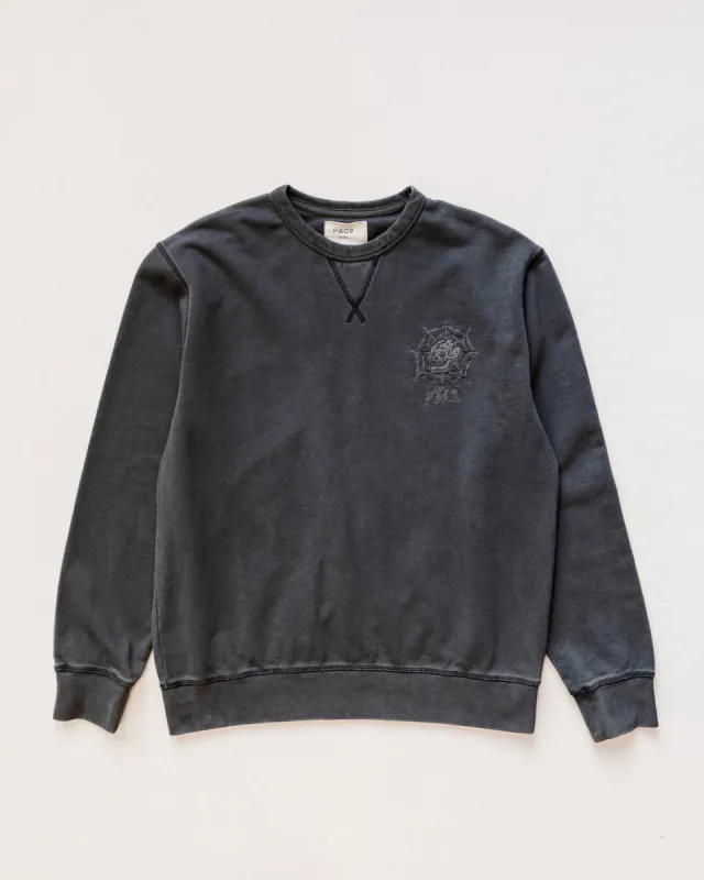 Chaos Web Sweatshirt - Washed Black sold by P & Co