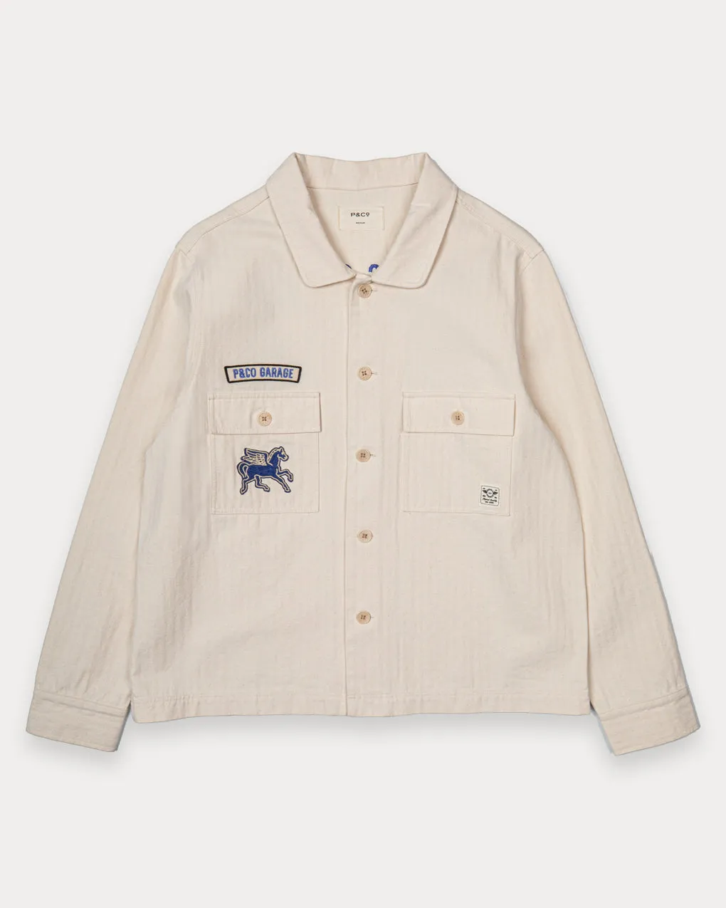 Parts & Service Work Overshirt - Ecru sold by P & Co product image thumbnail 4