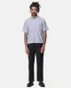 Parts & Service Half Zip Work Shirt - Hickory Stripe sold by P & Co