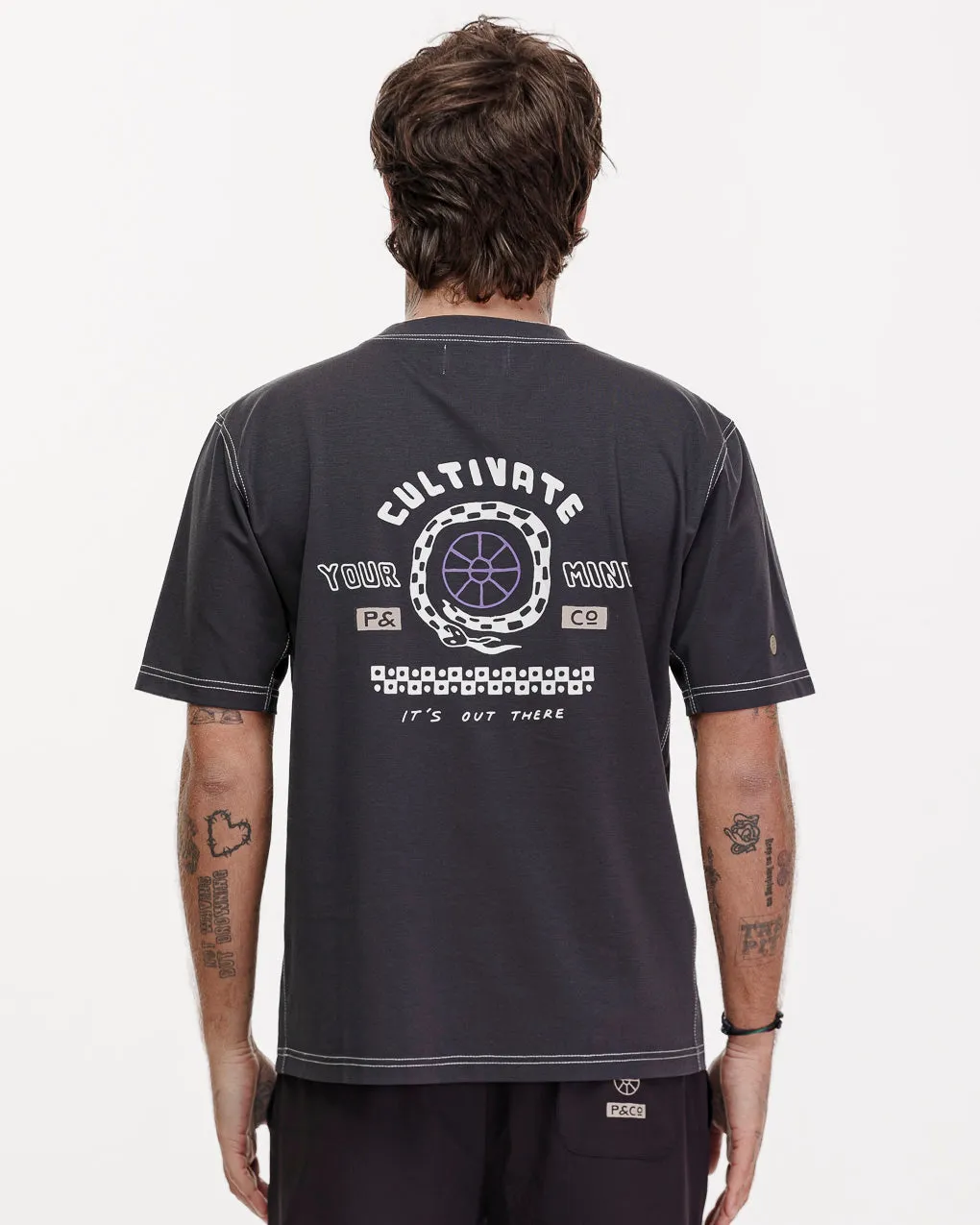 Mindset Trail T-Shirt - Charcoal sold by P & Co product image thumbnail 2