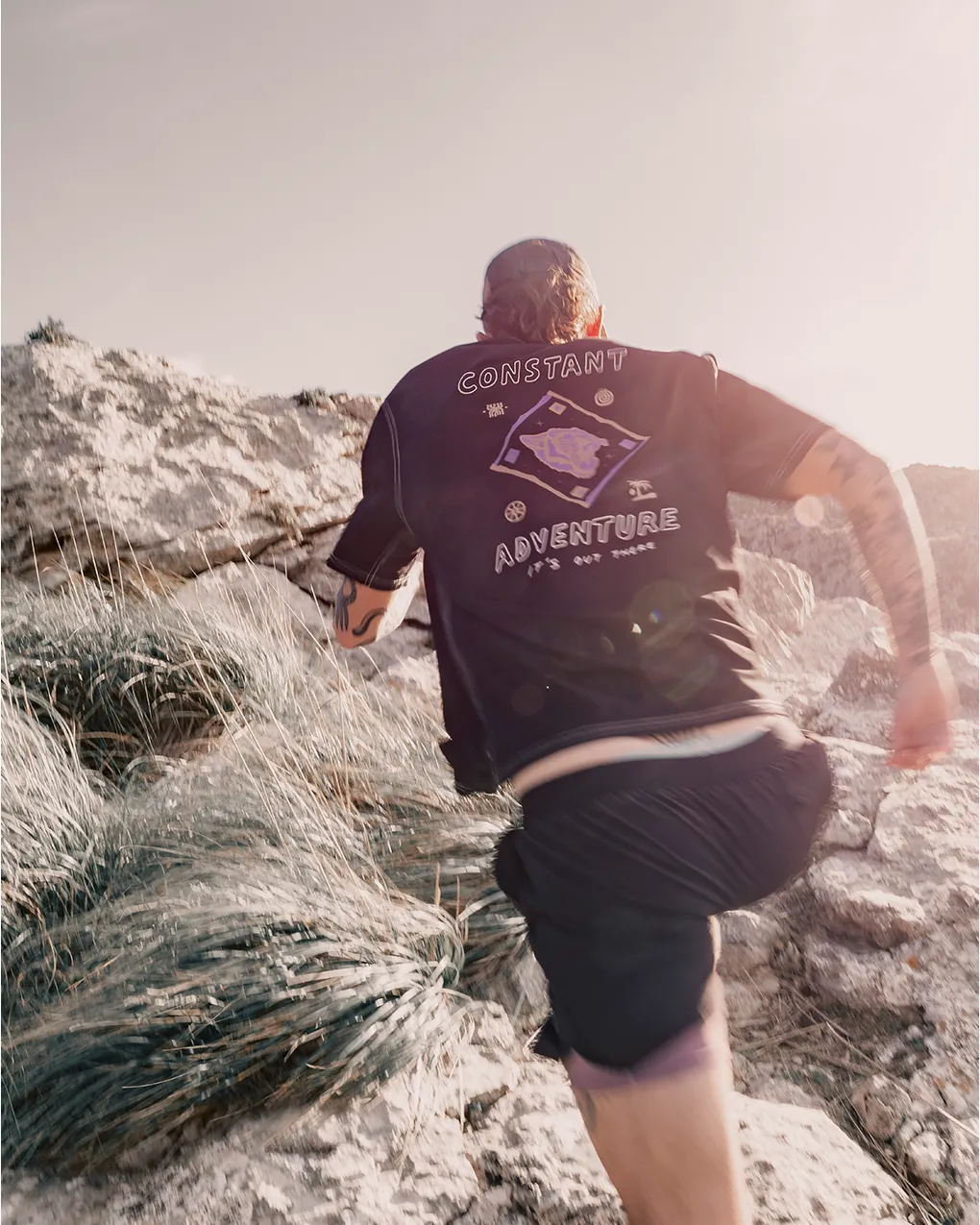 It's Out There Trail T-Shirt - Washed Black sold by P & Co