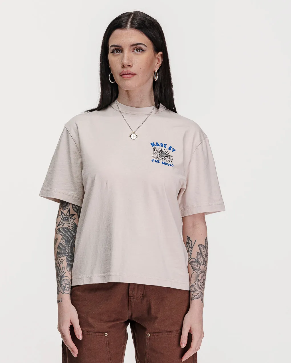 Made By The Waves Boxy T-Shirt - Bone sold by P & Co product image thumbnail 2