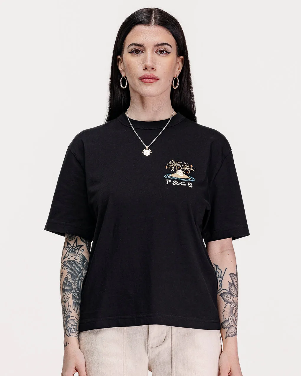 Feelin' Waved Boxy T-Shirt - Washed black sold by P & Co product image thumbnail 2