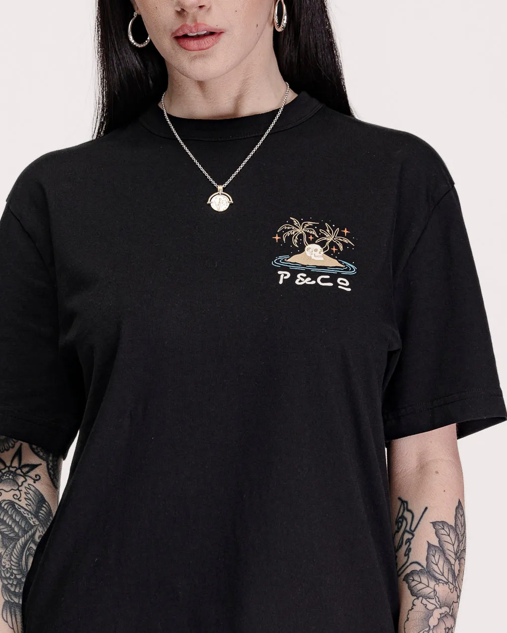 Feelin' Waved Boxy T-Shirt - Washed black sold by P & Co product image thumbnail 3